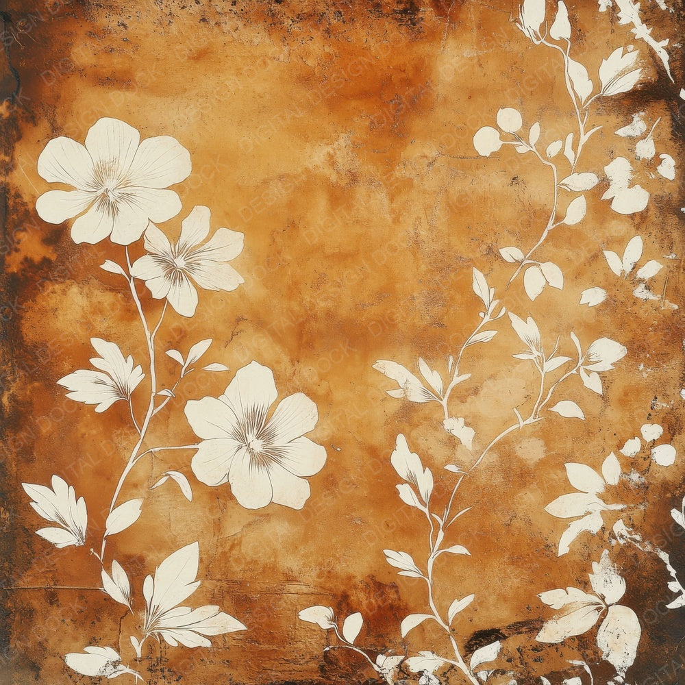 Rusted Floral Imprint Digital Paper Pack (DDD003315)