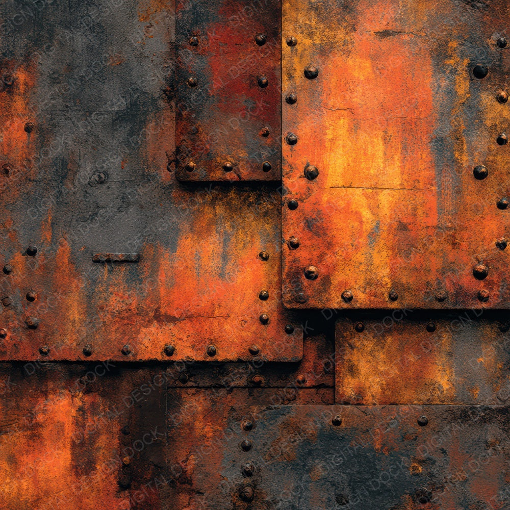 Rusted Steel Plates Digital Paper Pack (DDD003321)