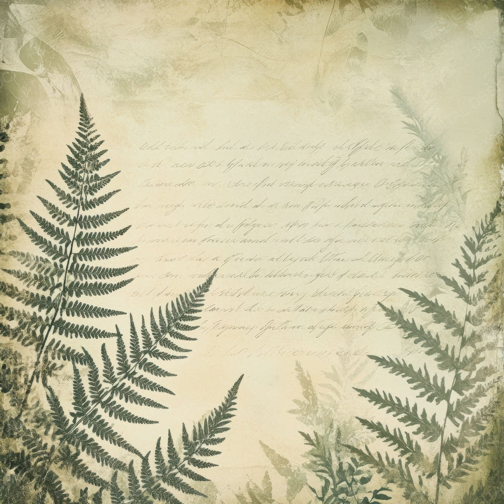 Sage Fern Script Digital Paper Pack (DDD003344)