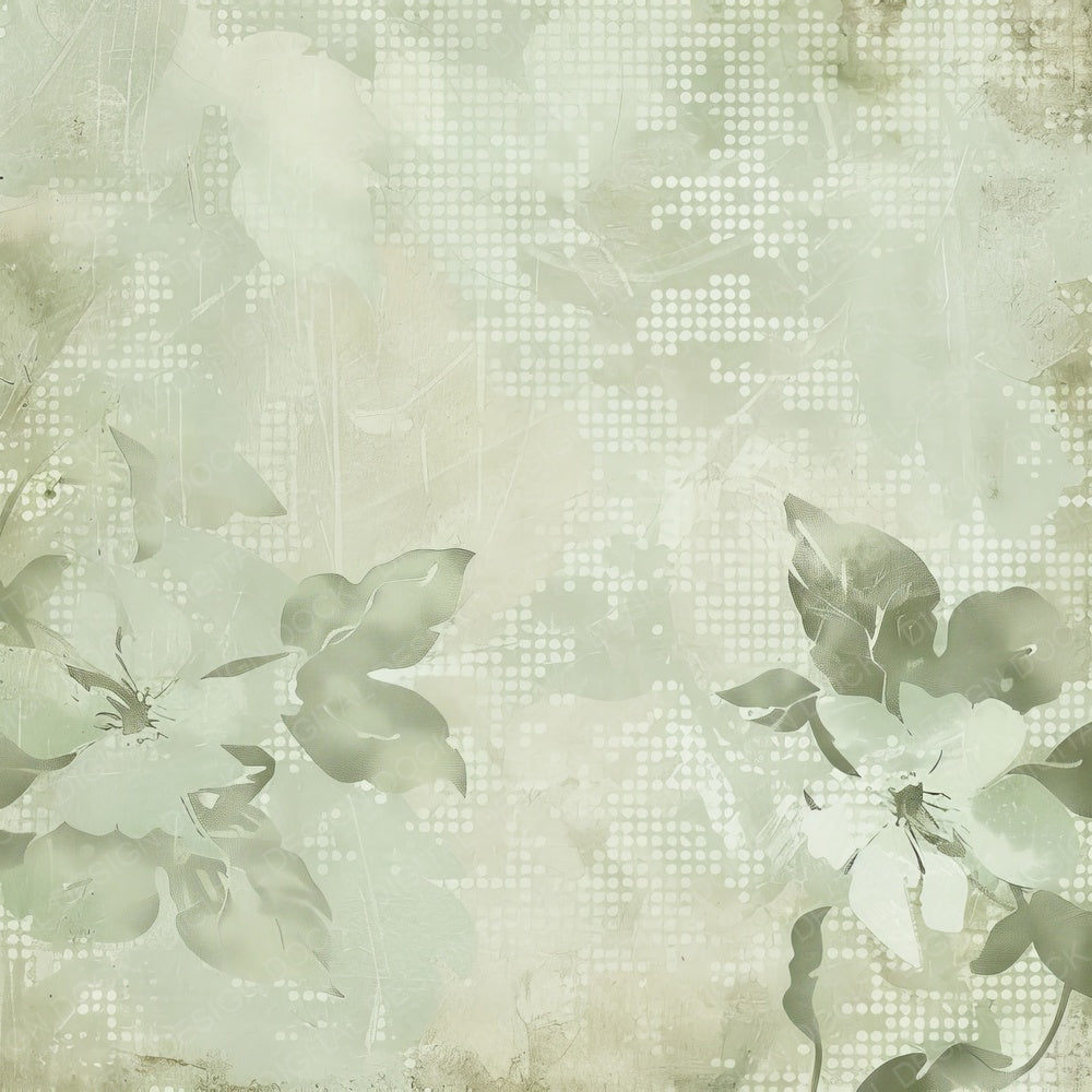 Sage Green Houndstooth Pattern Digital Paper Pack (DDD003350)