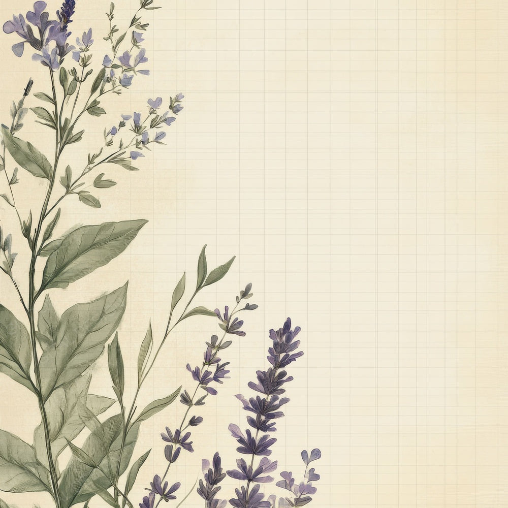 Sage Lavender Notes Digital Paper Pack (DDD003352)