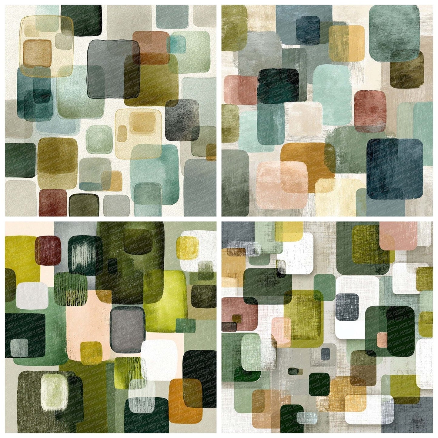 Sage Linen Minimal Background Digital Paper Pack (DDD003354)