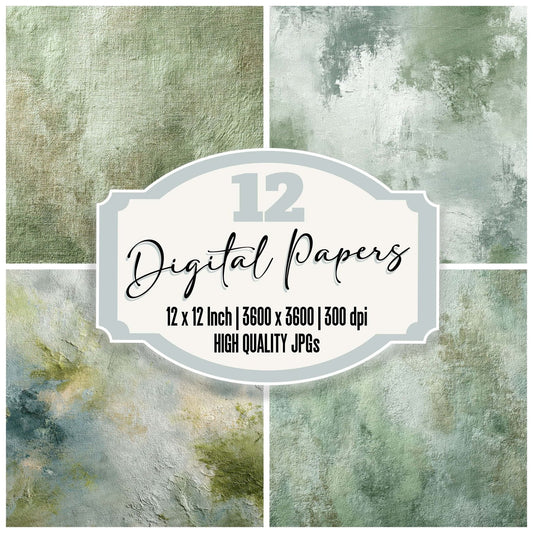 Sage Shadow Soft Digital Paper Pack (DDD003356)