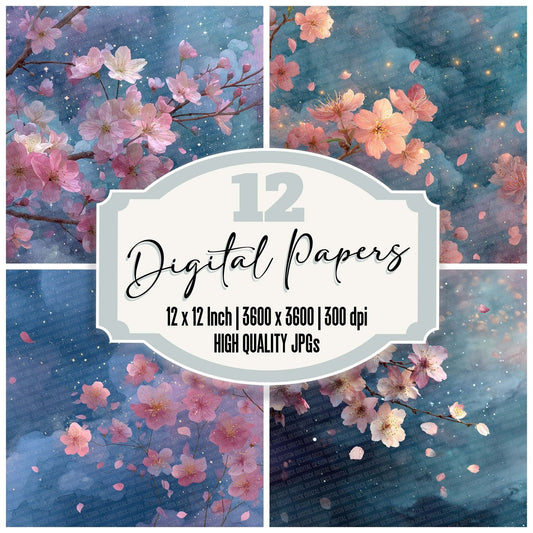 Sakura Twilight Digital Paper Pack (DDD003365)