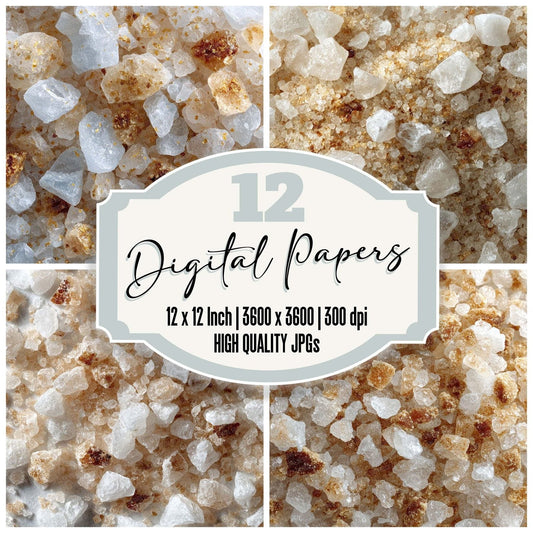 Salt Crystal Texture Digital Paper Pack (DDD003366)