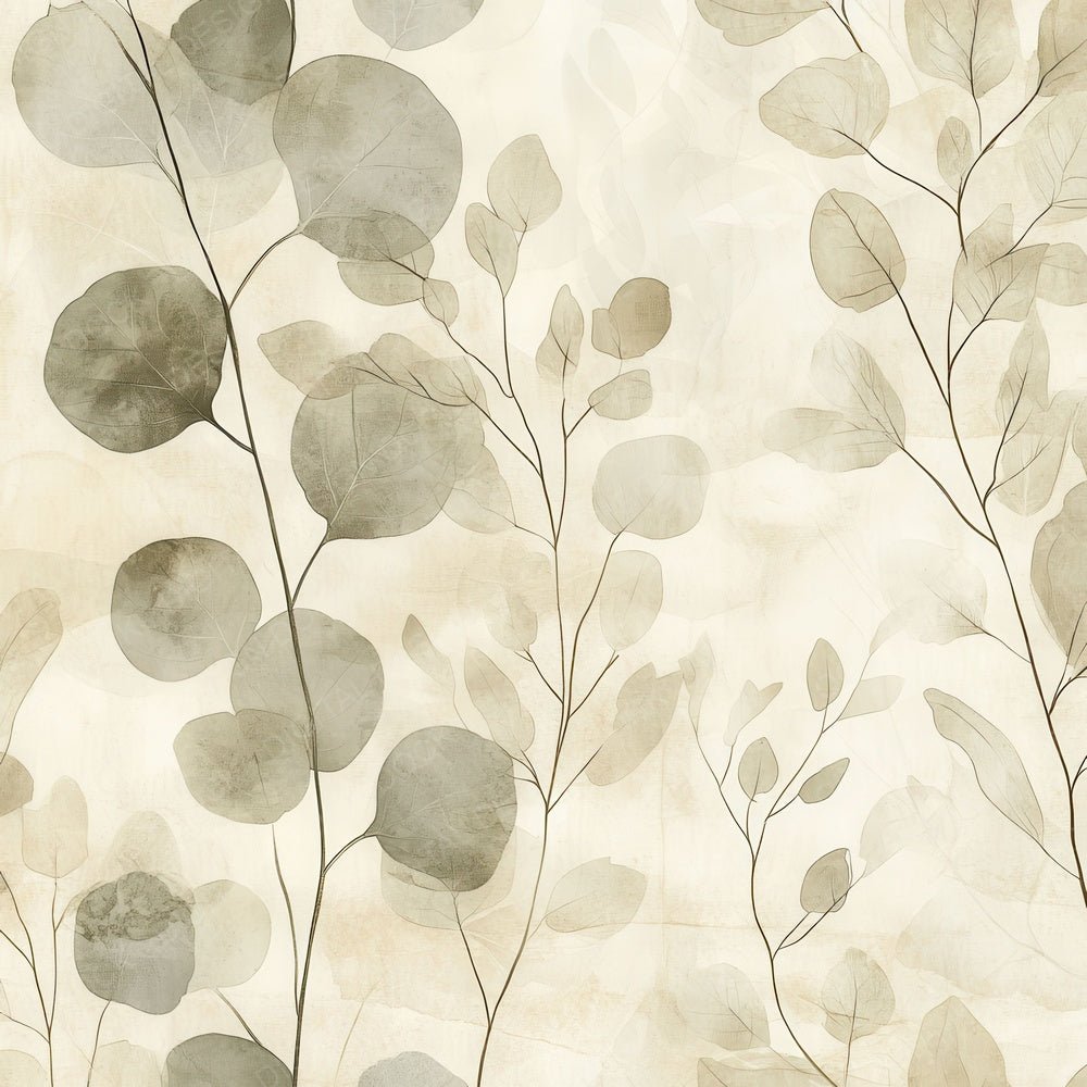 Sand Eucalyptus Sketch Digital Paper Pack (DDD003373)