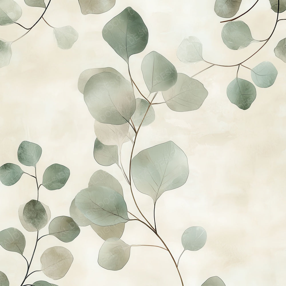 Sand Eucalyptus Sketch Digital Paper Pack (DDD003373)