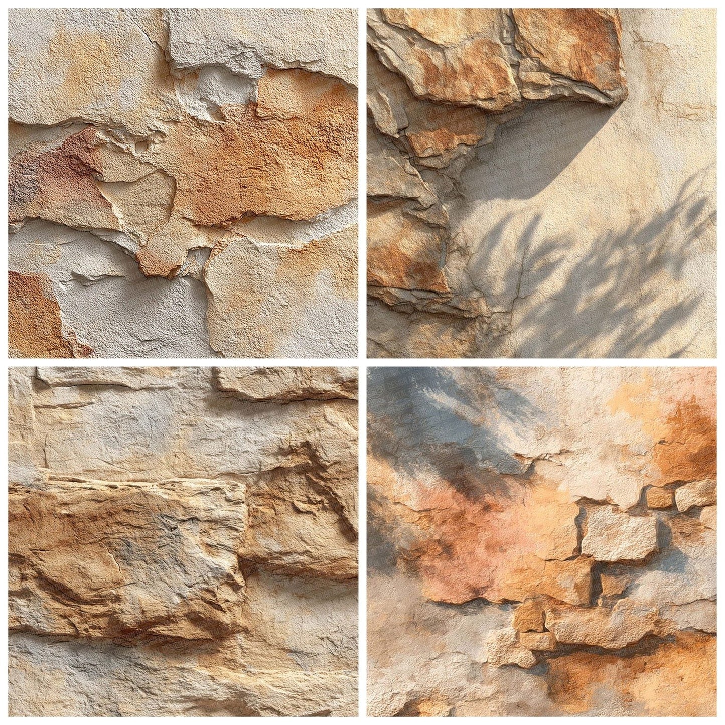 Sandstone Block Wall Digital Paper Pack (DDD003381)
