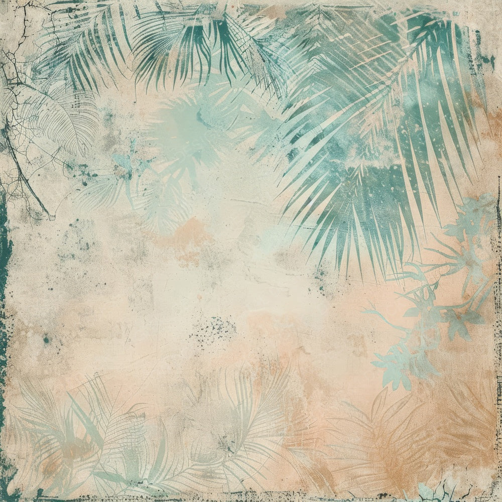 Sandy Tone Coconut Palm Leaves Digital Paper Pack (DDD003388)