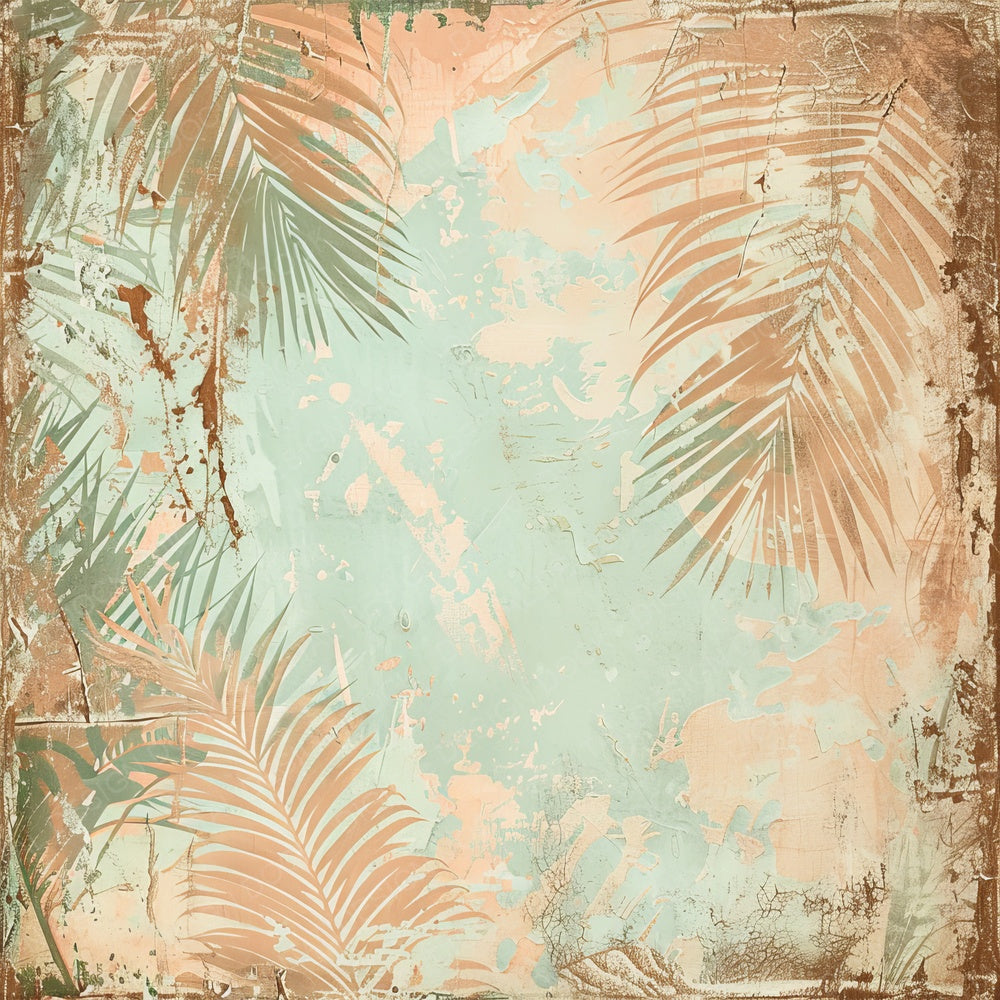 Sandy Tone Coconut Palm Leaves Digital Paper Pack (DDD003388)