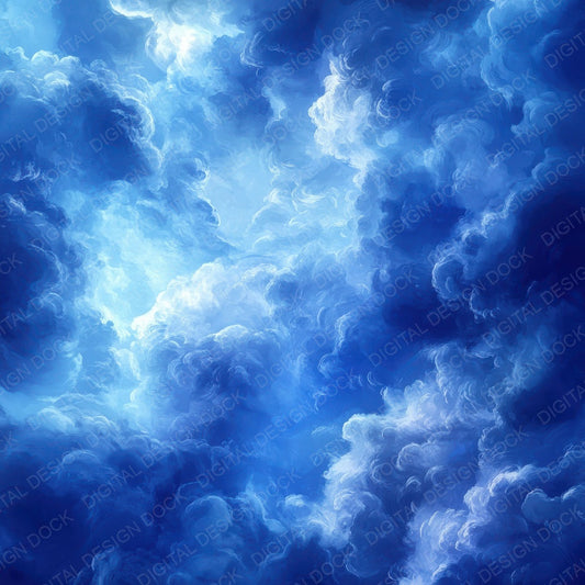 Sapphire Cumulus Sweep Digital Paper Pack (DDD003391)