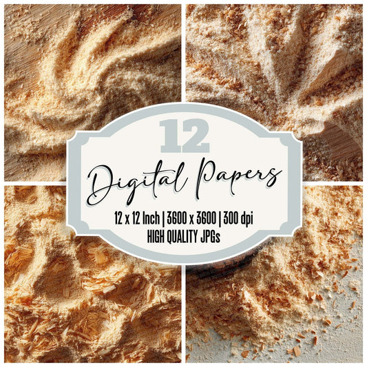 Sawdust Texture Digital Paper Pack (DDD003400)