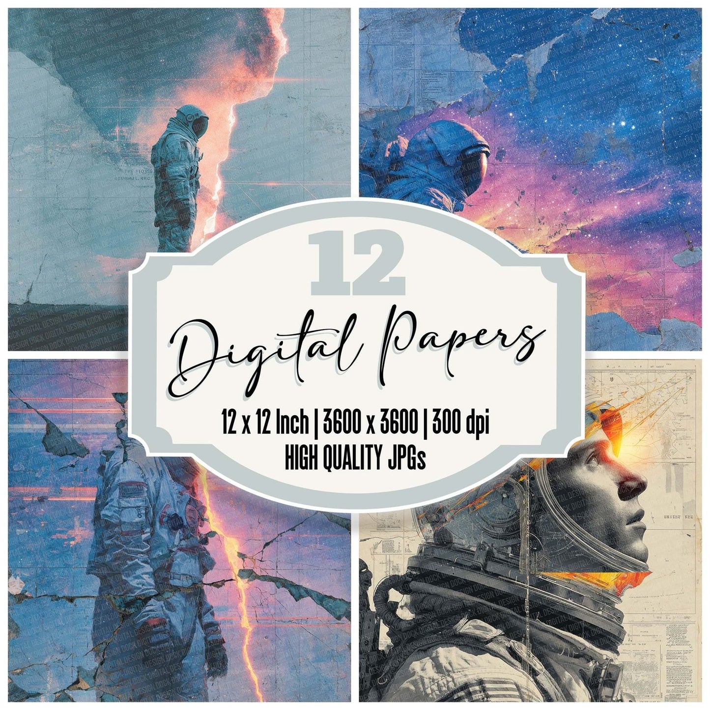 SciFi Peel Layers Digital Paper Pack (DDD003411)