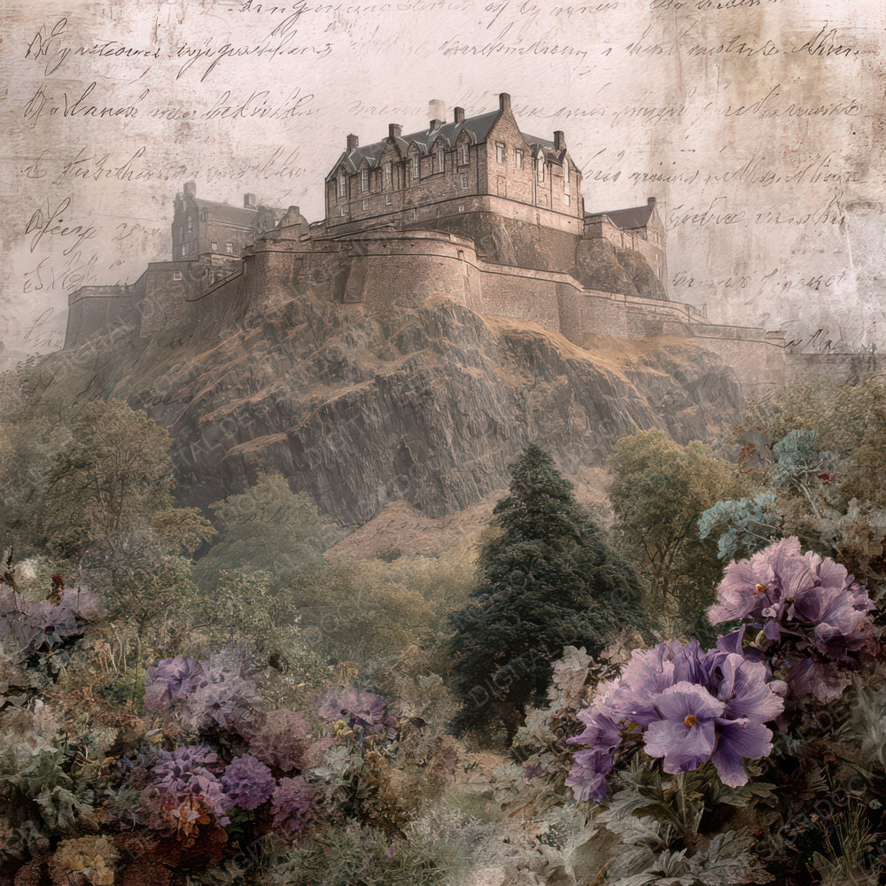 Scotland Charm Edinburgh Castle Digital Paper Pack (DDD007802)