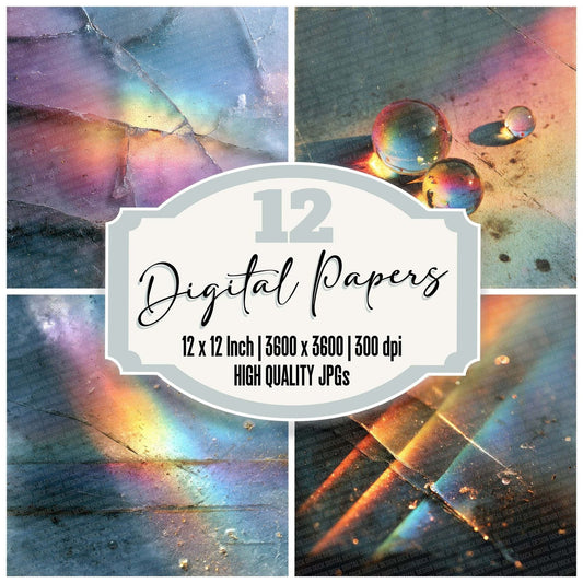 Scratched Glass Texture Digital Paper Pack (DDD003416)