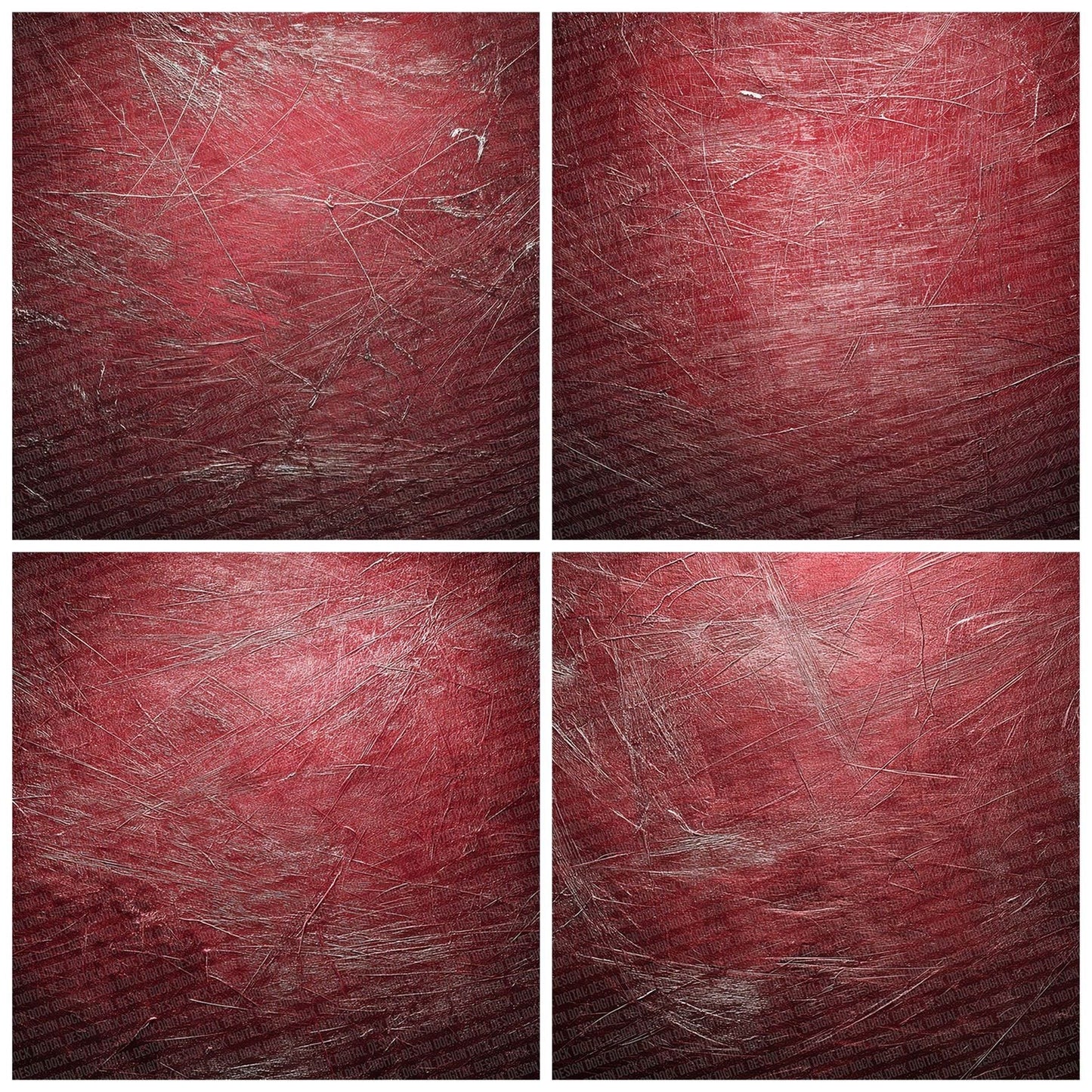 Scratched Red Metal Texture Digital Paper Pack (DDD003420)