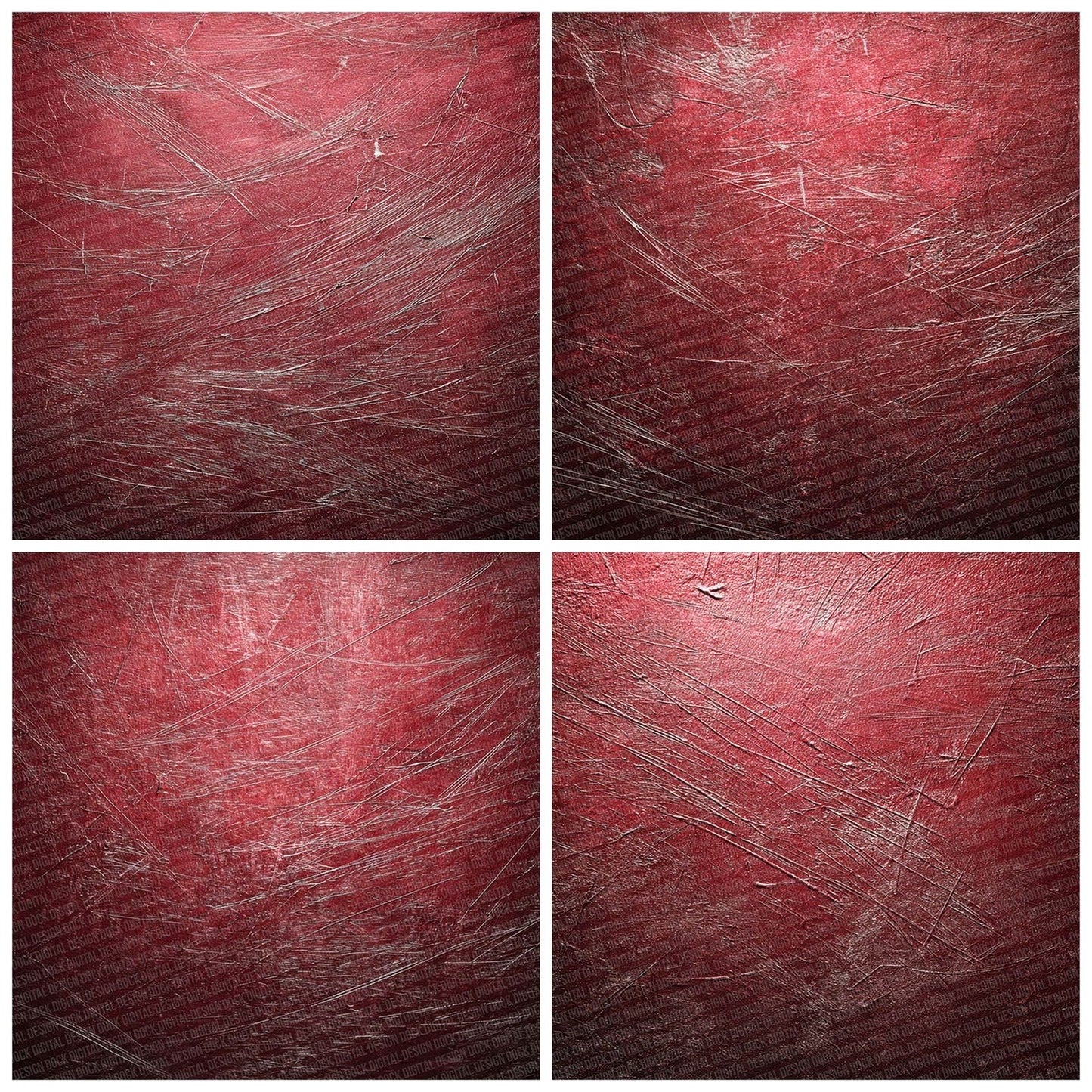 Scratched Red Metal Texture Digital Paper Pack (DDD003420)