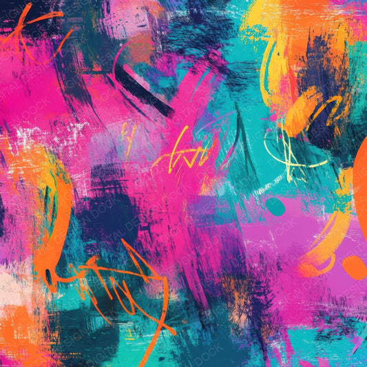 Scribble Neon Marker Digital Paper Pack (DDD003422)
