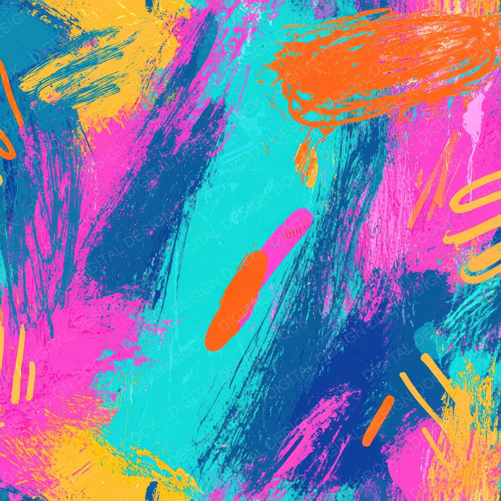 Scribble Neon Marker Digital Paper Pack (DDD003422)
