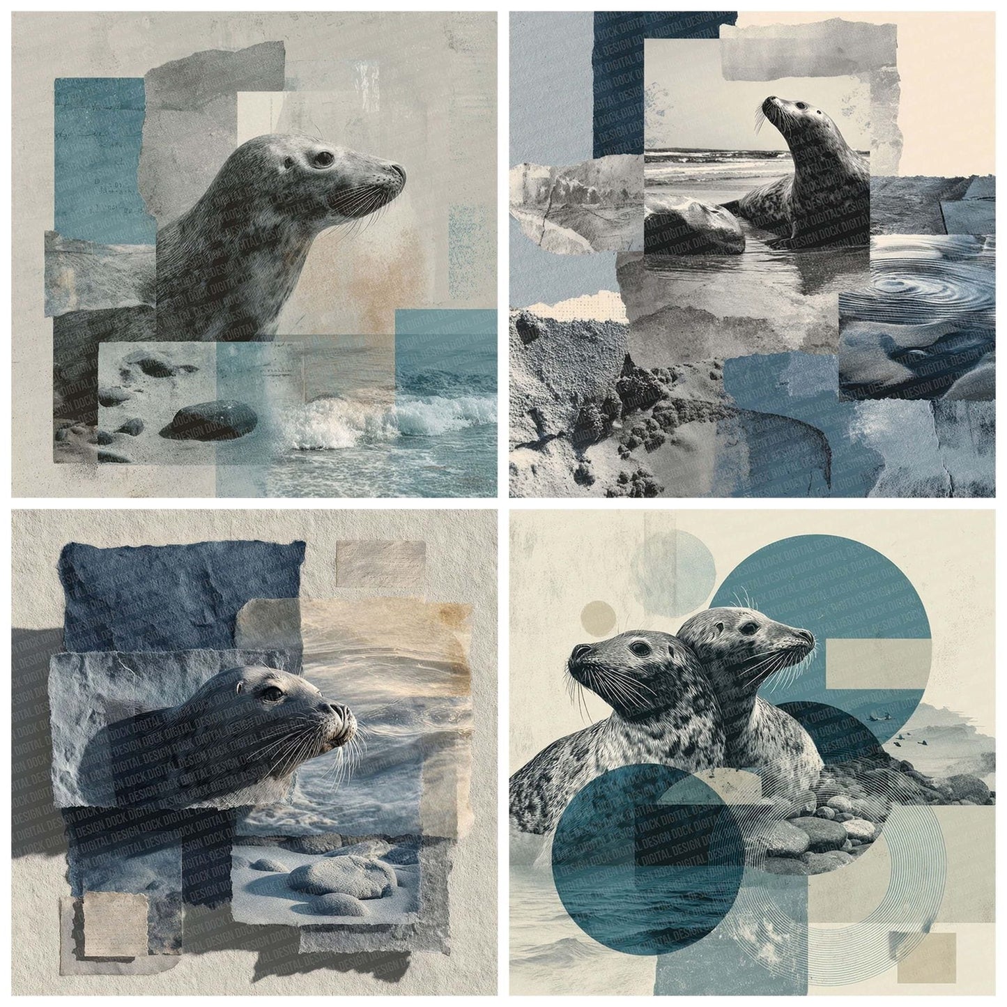 Seal Shore Moodboard Digital Paper Pack (DDD003429)