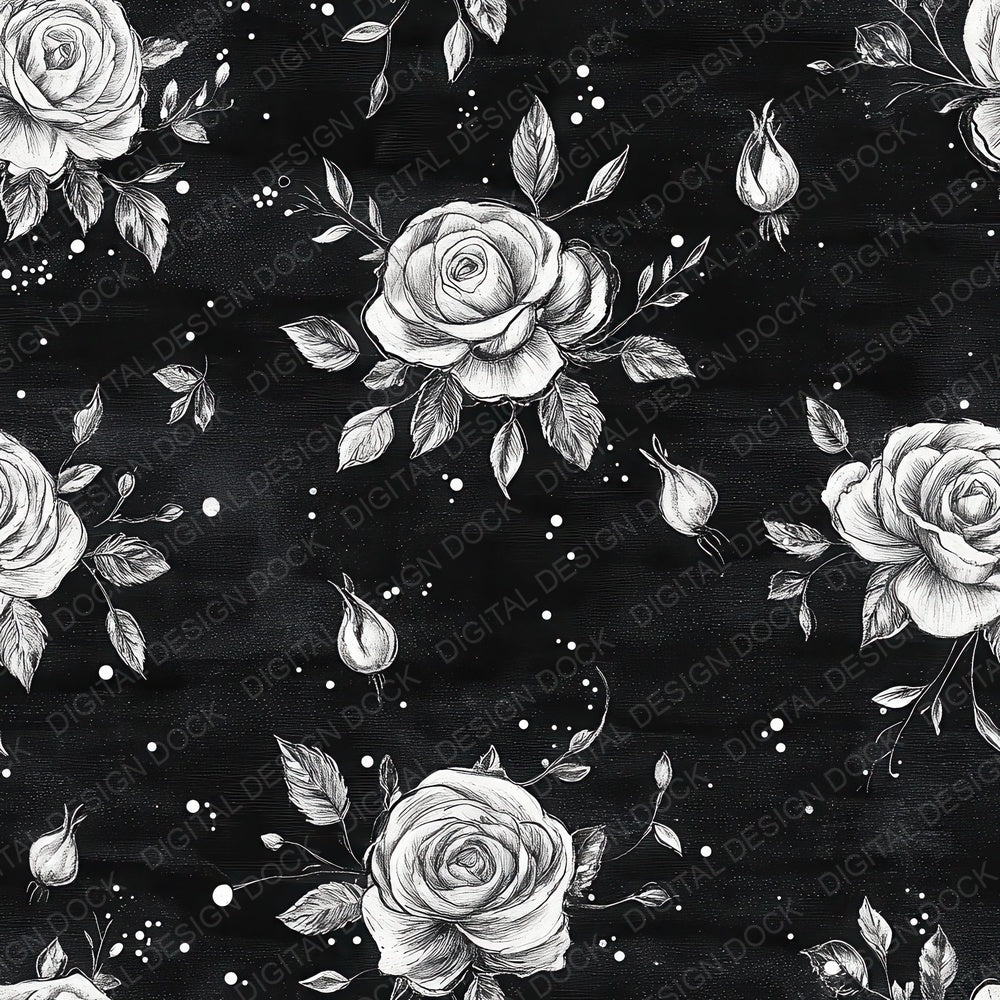 Seamless Roses Paper Digital Paper Pack (DDD003437)