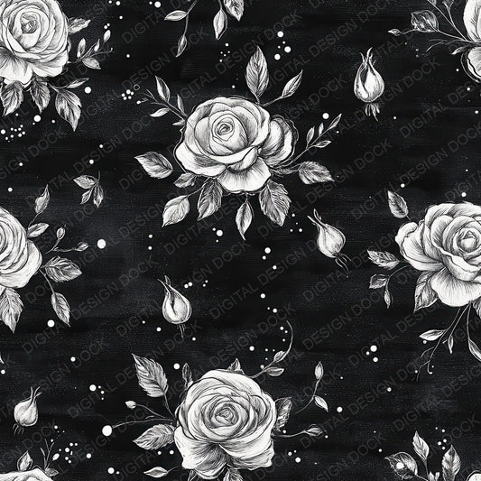 Seamless Roses Paper Digital Paper Pack (DDD003437)