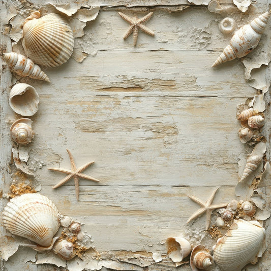 Seashell Starfish Linen Digital Paper Pack (DDD003441)