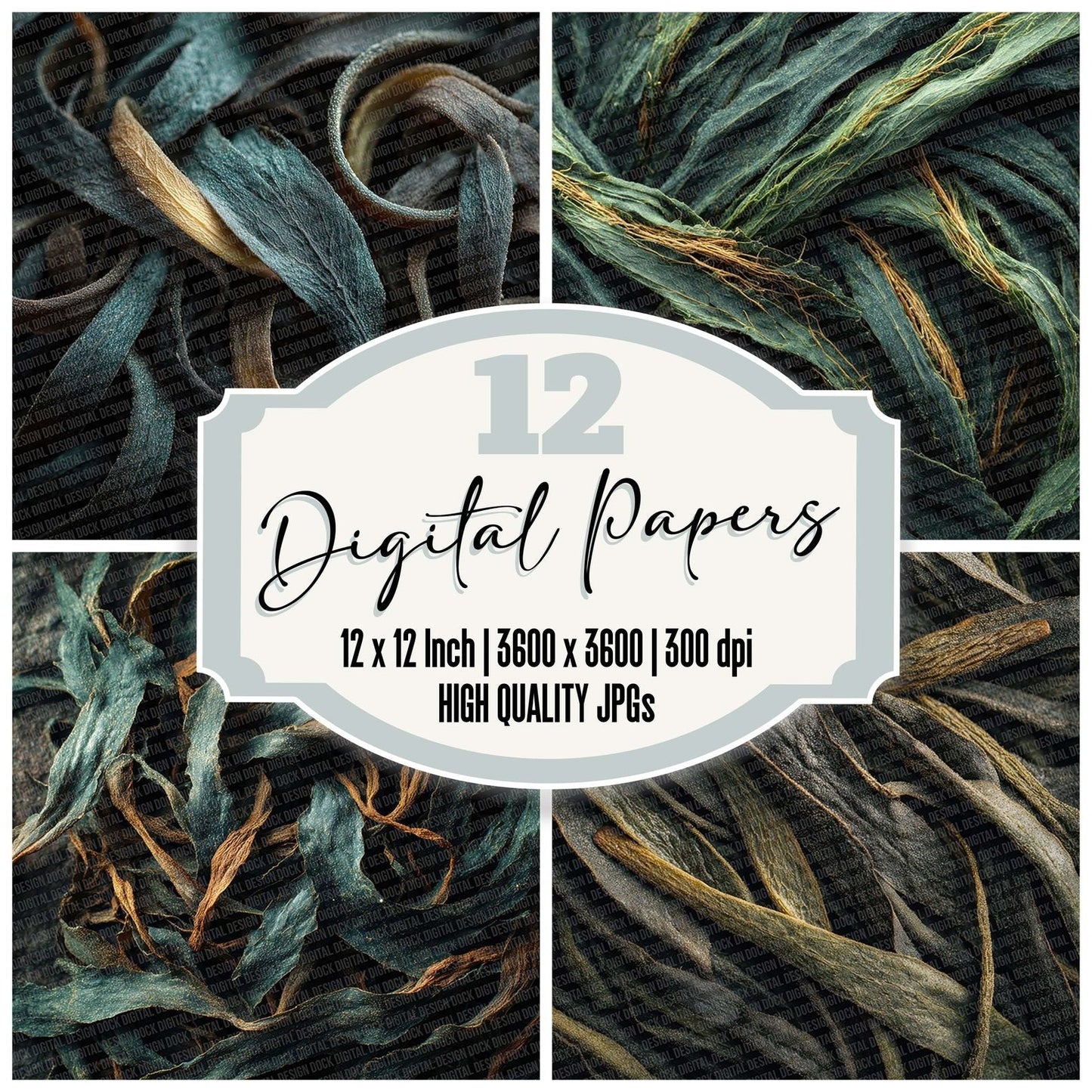 Seaweed Mat Texture Digital Paper Pack (DDD003442)