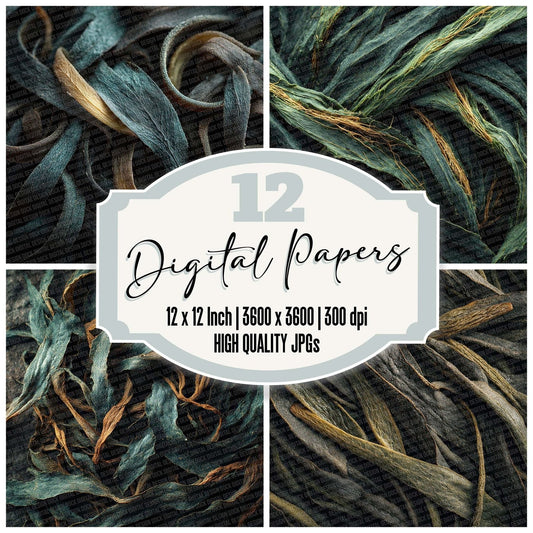 Seaweed Mat Texture Digital Paper Pack (DDD003442)