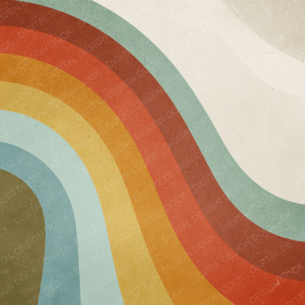 Seventies Rainbow Arcs Digital Paper Pack (DDD008623)