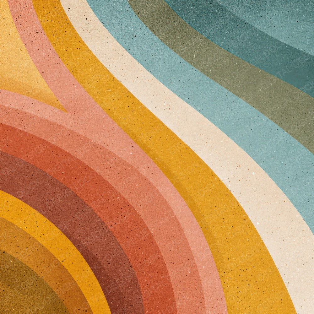 Seventies Rainbow Arcs Digital Paper Pack (DDD008623)