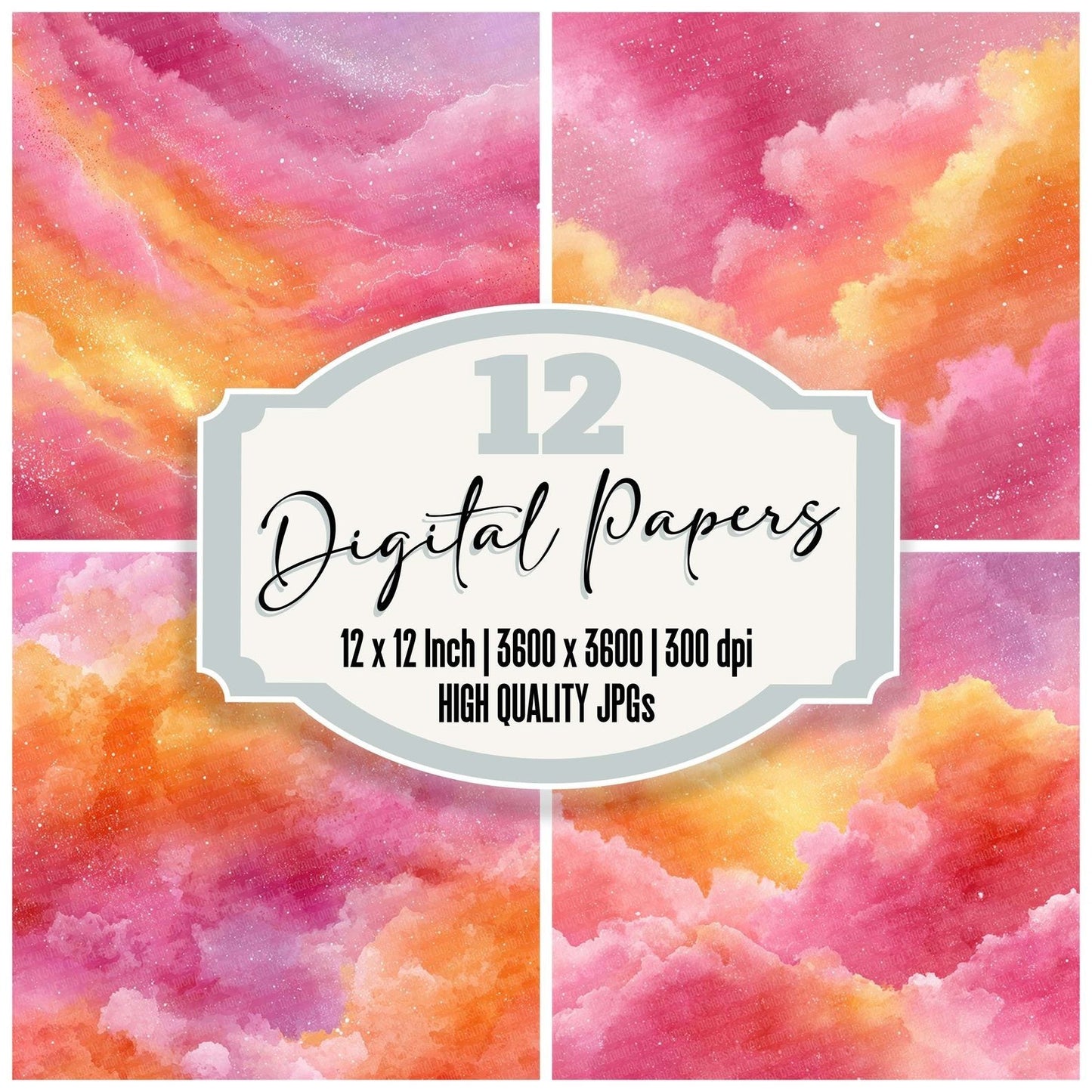 Sherbet Bubblegum Drift Digital Paper Pack (DDD003474)