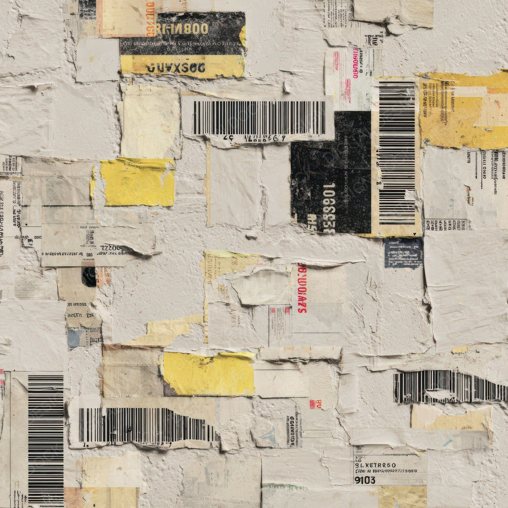 Shipping Label Collage Digital Paper Pack (DDD008323)