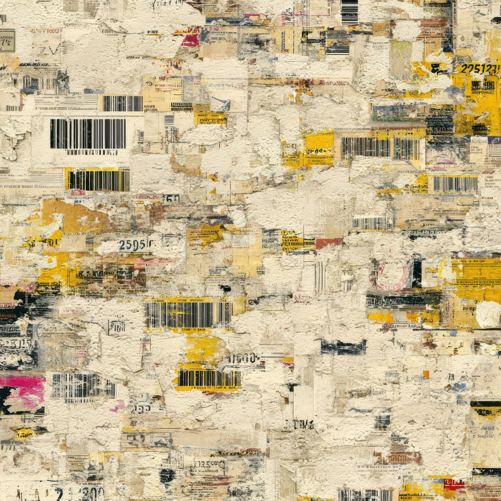 Shipping Sticker Collage Digital Paper Pack (DDD008324)
