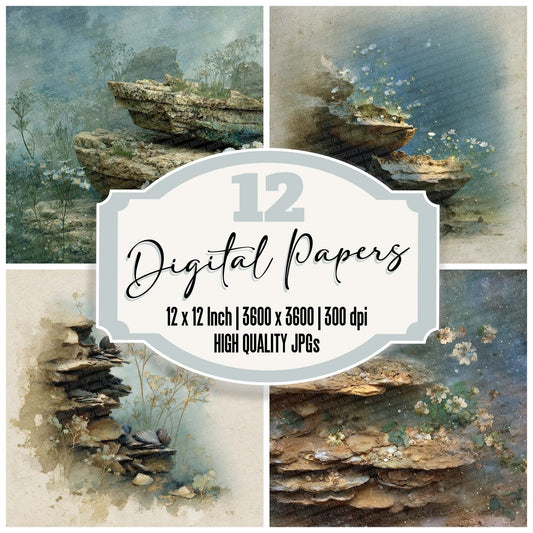 Shipwreck Fossil Glow Digital Paper Pack (DDD003477)