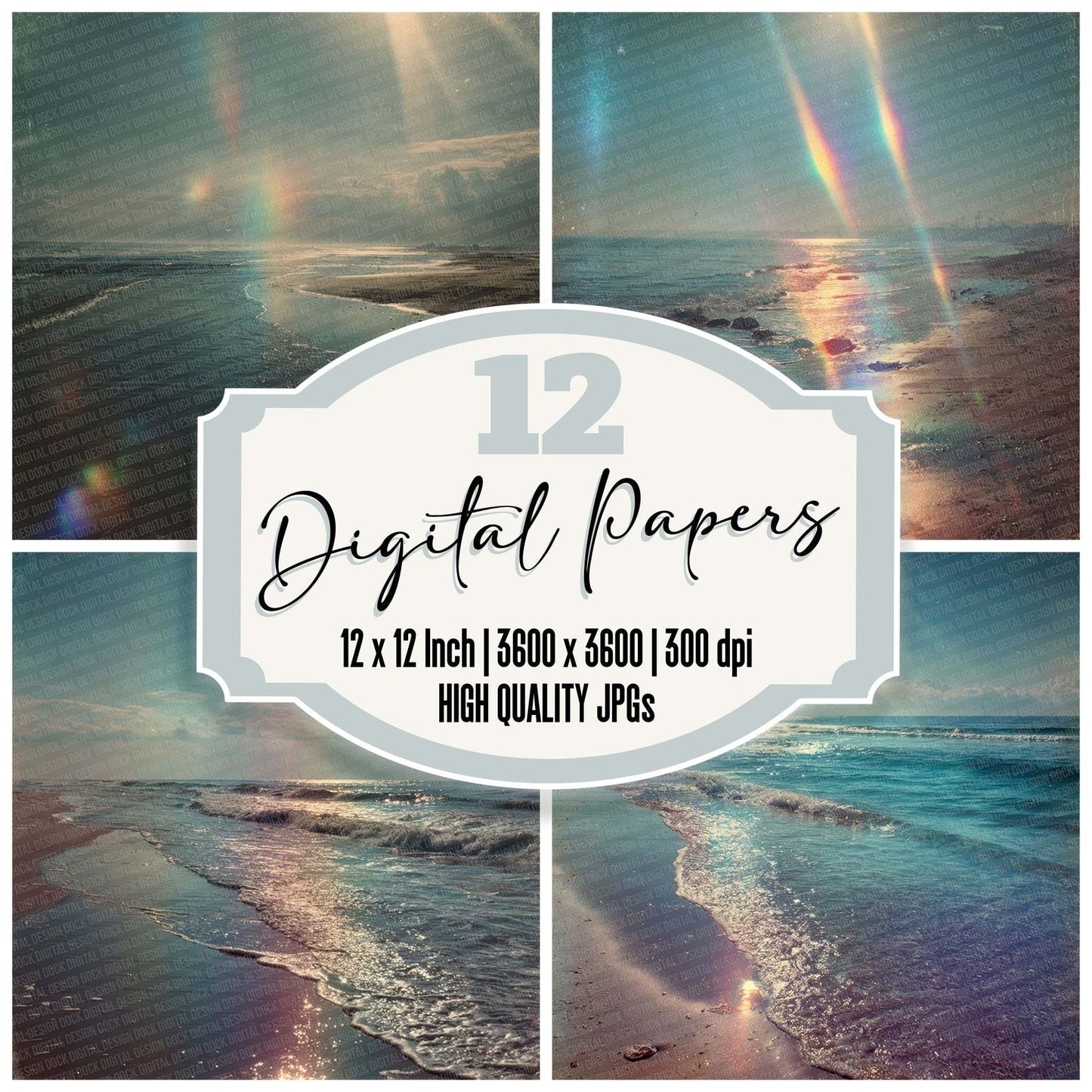 Shoreline Flare Drift Digital Paper Pack (DDD003479)