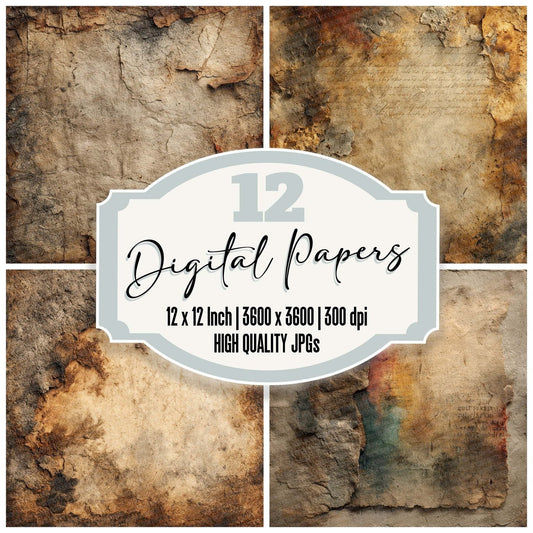 Singed Script Fade Digital Paper Pack (DDD003495)