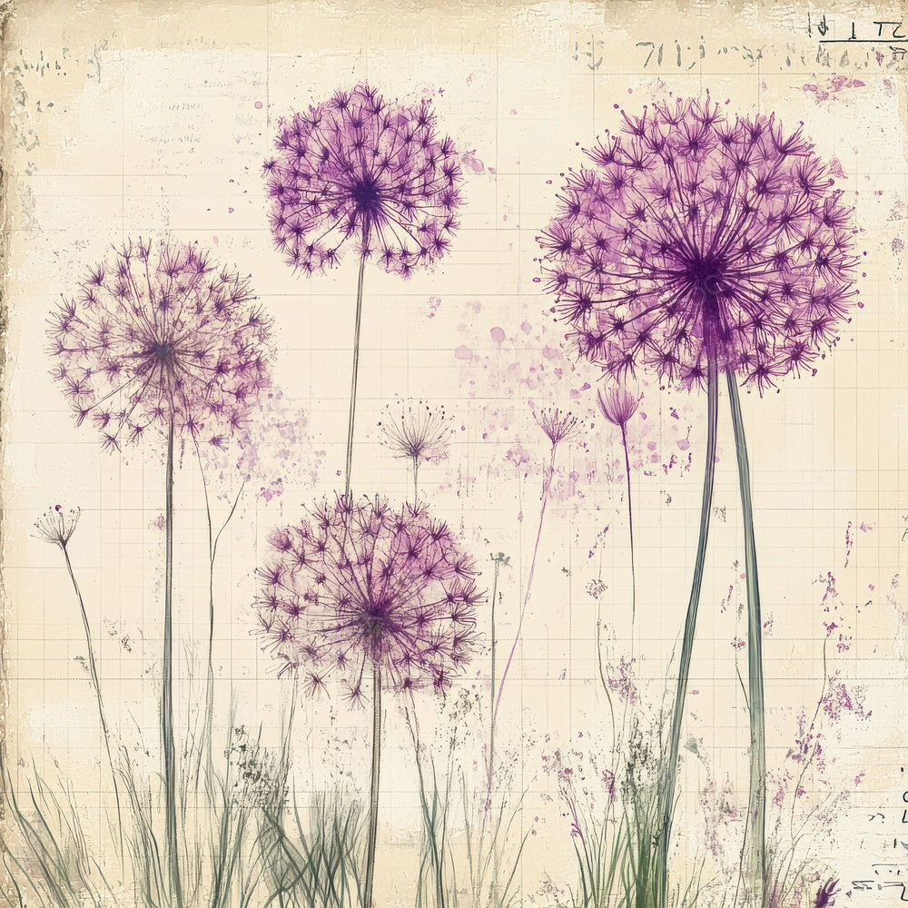 Sketch Allium Notepad Digital Paper Pack (DDD003499)