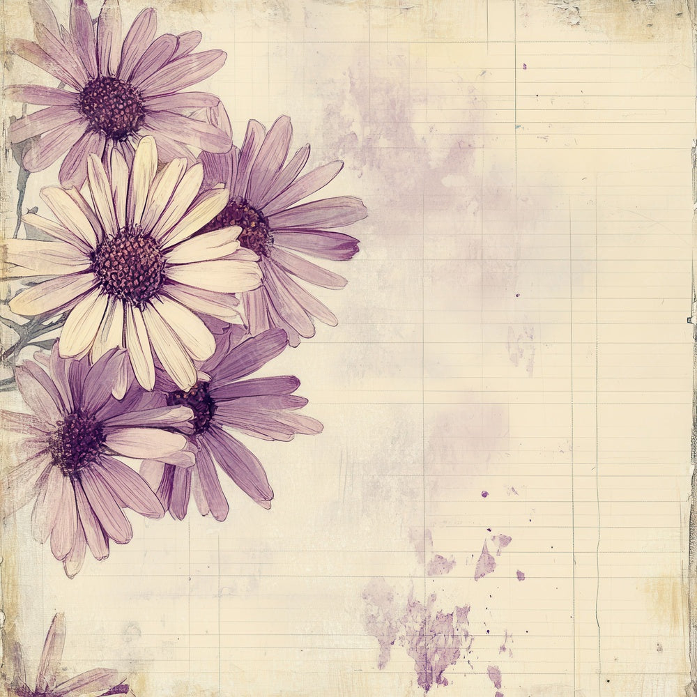Sketch Aster Notepad Digital Paper Pack (DDD003506)