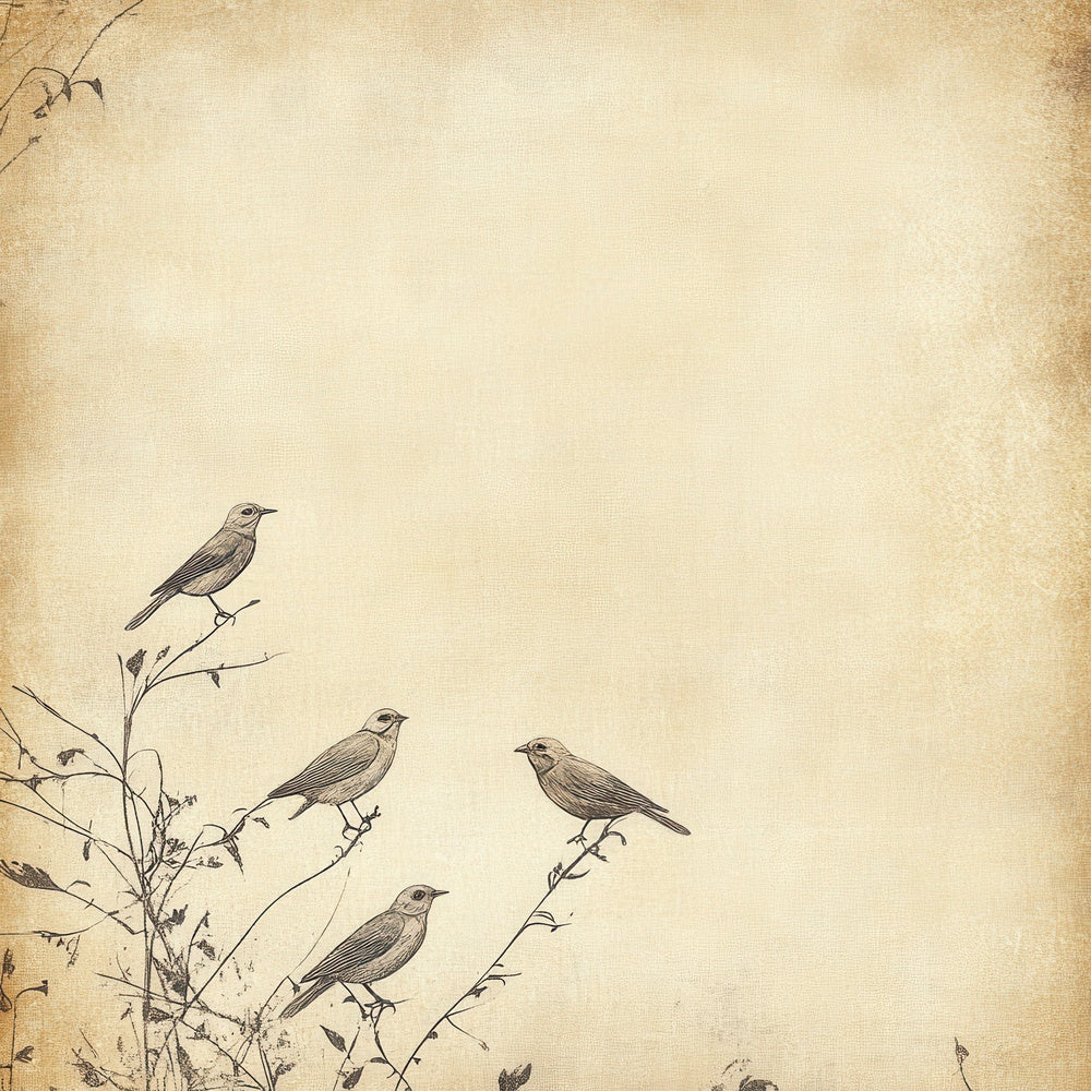 Sketch Bird Perch Digital Paper Pack (DDD003511)