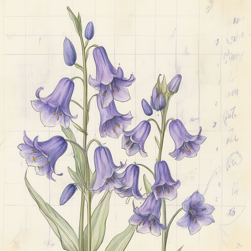 Sketch Bluebell Colour Digital Paper Pack (DDD003514)