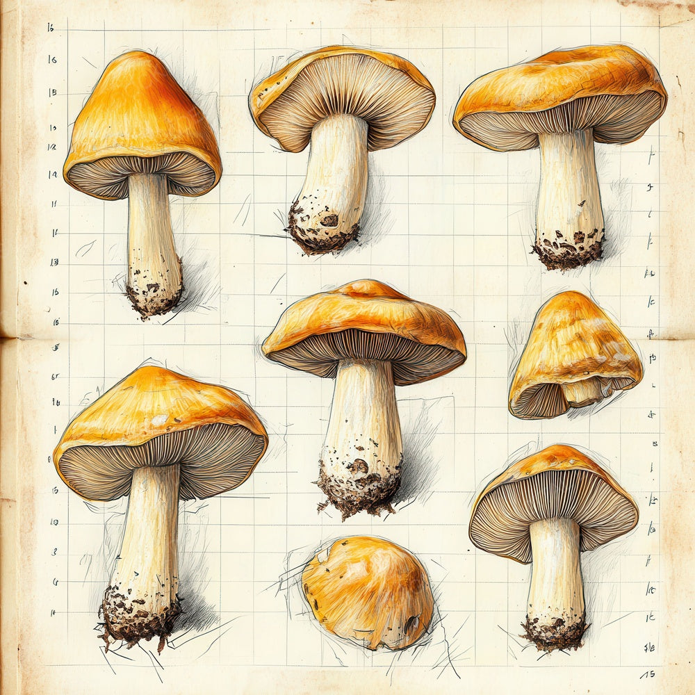 Sketch Chanterelle Notepad Digital Paper Pack (DDD003531)