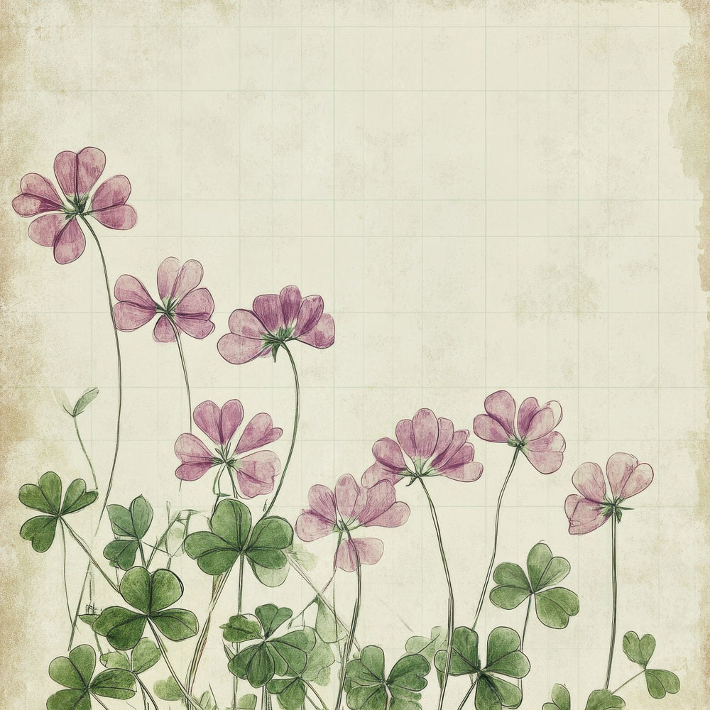 Sketch Clover Notepad Digital Paper Pack (DDD003533)