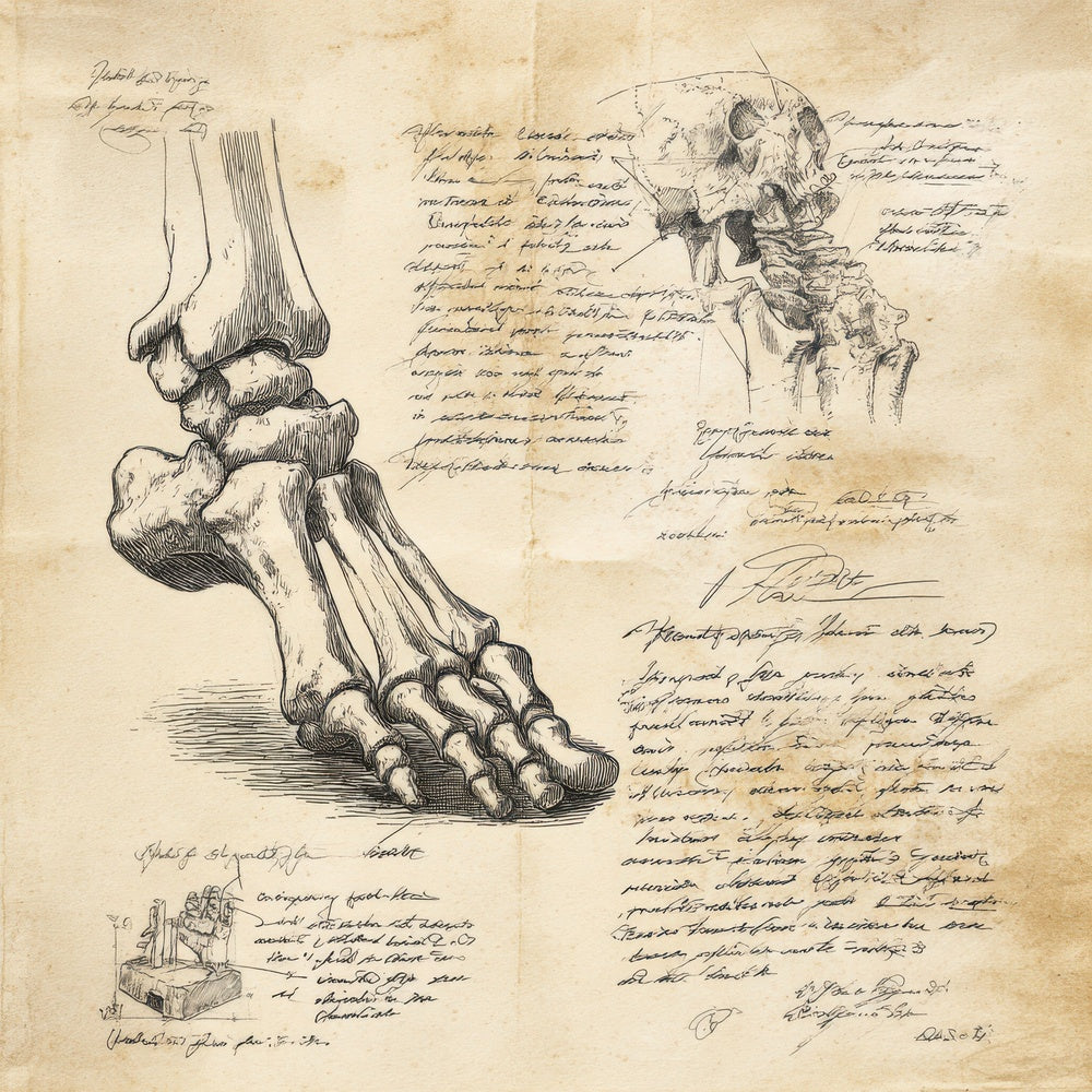 Sketch Human Foot Bones Digital Paper Pack (DDD003582)