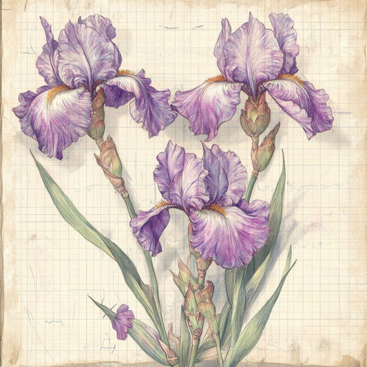 Sketch Iris Colour Digital Paper Pack (DDD003591)