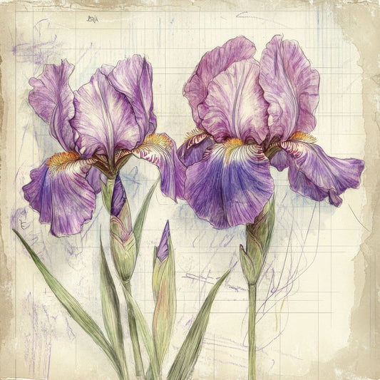 Sketch Iris Notepad Digital Paper Pack (DDD003592)