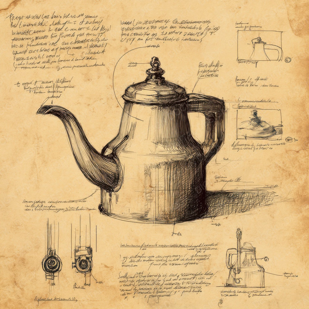Sketch Kettle Curved Spout Digital Paper Pack (DDD003596)
