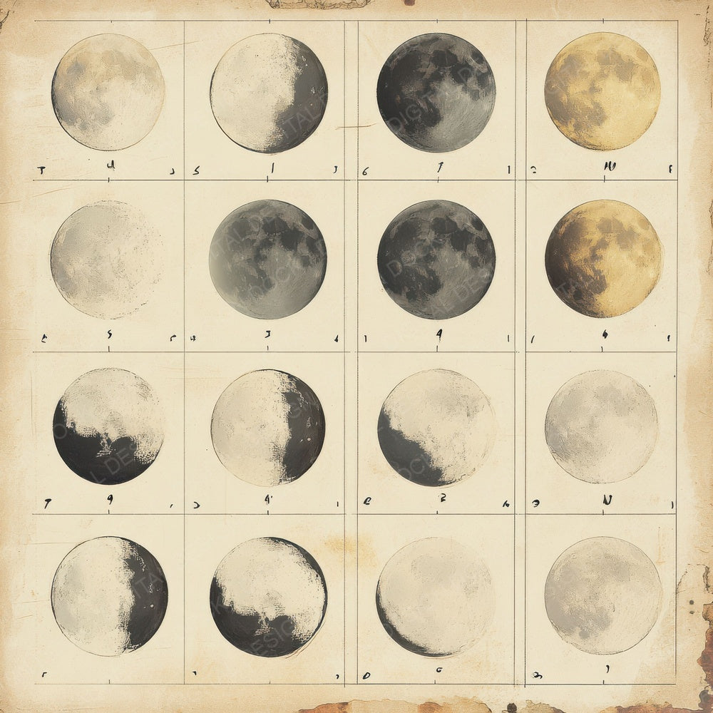 Sketch Moon Notepad Digital Paper Pack (DDD003619)
