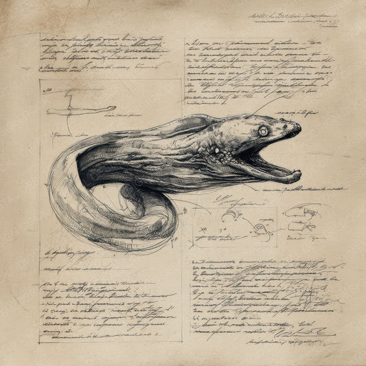 Sketch Moray Eel Sheet Digital Paper Pack (DDD003620)