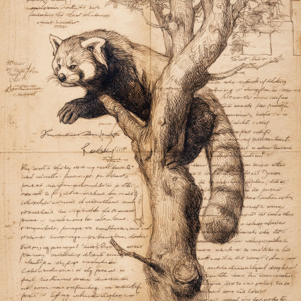 Sketch Red Panda Climb Digital Paper Pack (DDD003654)
